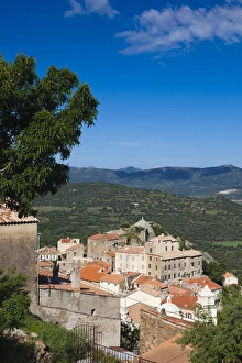 Images Dated 5th May 2012: France, Corsica, Haute-Corse Department, La Balagne Region, Belgodere, elevated town view