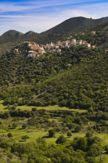 Images Dated 5th May 2012: France, Corsica, Haute-Corse Department, La Balagne Region, Belgodere, elevated town view