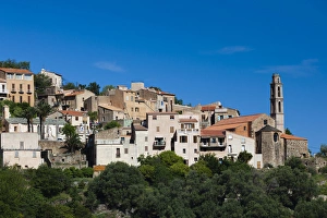 Images Dated 5th May 2012: France, Corsica, Haute-Corse Department, La Balagne Region, Occhiatana, elevated