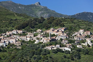 Images Dated 5th May 2012: France, Corsica, Haute-Corse Department, La Balagne Region, Occhiatana, elevated