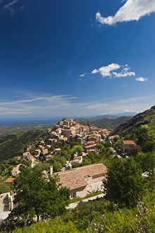 Images Dated 5th May 2012: France, Corsica, Haute-Corse Department, La Balagne Region, Speloncato, elevated