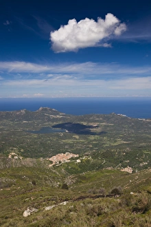 Images Dated 5th May 2012: France, Corsica, Haute-Corse Department, La Balagne Region, Speloncato, elevated