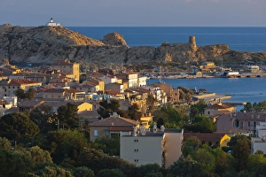 Images Dated 5th May 2012: France, Corsica, Haute-Corse Department, La Balagne Region, Ile Rousse, elevated