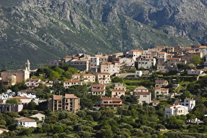 Images Dated 4th May 2012: France, Corsica, Haute-Corse Department, La Balagne Region, La Corniche Paoli, mountain