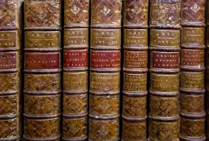 Images Dated 23rd June 2008: France, Corsica. Old books in Ajaccio municipal library