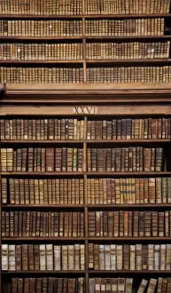 France, Corsica. Old books in Ajaccio municipal library