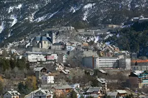 Elevation Prints: FRANCE-French Alps (Haut-Alpes)-BRIANCON: Town View / Daytime Europes Highest Town (elev