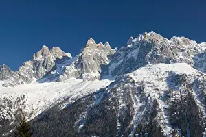 FRANCE-French Alps (Haute-Savoie)-CHAMONIX-MONT-BLANC: View towards Aiguille du Midi