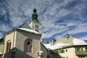 Images Dated 3rd March 2005: FRANCE-French Alps (Haute-Savoie)-MEGEVE: St-Jean-Baptiste Church / Winter