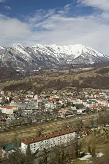 FRANCE-French Alps (Savoie)-ALBERTVILLE: Town View / Winter