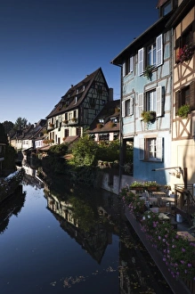 Images Dated 12th October 2010: France, Haut-Rhin, Alsace Region, Alsatian Wine Route, Colmar, Petite Venise area