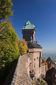 France, Haut-Rhin, Alsace Region, Alsatian Wine Route, Haut Koenigsbourg Chateau