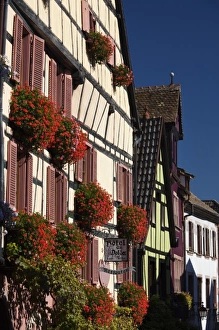 Images Dated 11th October 2010: France, Haut-Rhin, Alsace Region, Alsatian Wine Route, Kaysersberg, town detail