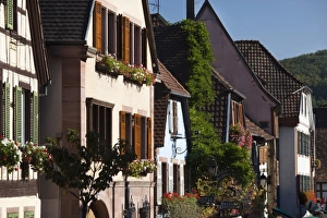 France, Haut-Rhin, Alsace Region, Alsatian Wine Route, Kaysersberg, town detail
