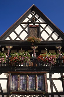 Images Dated 11th October 2010: France, Haut-Rhin, Alsace Region, Alsatian Wine Route, Kaysersberg, town detail