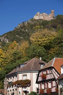 Images Dated 11th October 2010: France, Haut-Rhin, Alsace Region, Alsatian Wine Route, Ribeauville, buildings
