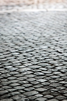 Images Dated 9th February 2005: FRANCE-Jura-Doubs-BESANCON: Old City Cobblestones
