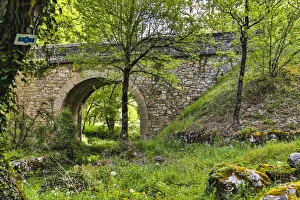 Middle Age Prints: France, La Garrigue. Historic laundry site (Lavoir)