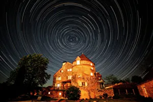 Star Prints: France, La Garrigue. Mas de Garrigue, star trails. (PR)