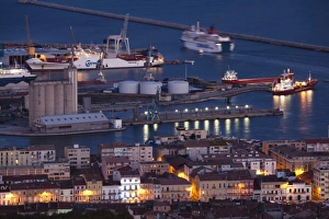 Images Dated 19th October 2010: France, Languedoc-Roussillon, Herault Department, Sete, port overview from Mont St-Clair