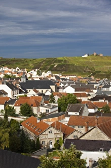 Champagne Ardenne Prints: France, Marne, Champagne Ardenne, Verzy, town view with vineyards