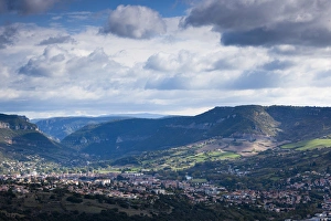 Images Dated 17th October 2010: France, Midi-Pyrenees Region, Aveyron Department, Millau, town overview, daytime