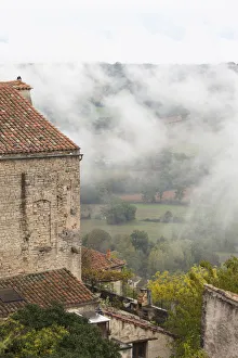 Images Dated 24th October 2010: France, Midi-Pyrenees Region, Tarn Department, Cordes-sur-Ciel, elevated view of