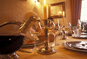Dinner Prints: France, Montenach. Wine decanter
