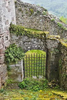 Quaint Prints: France, Najac. Window in the Najac Castle