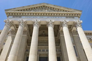 Languedoc Roussillon Prints: France, Nimes, Palace of Justice. Completed in 1846