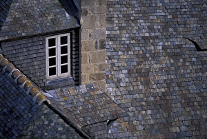 Normandy Prints: FRANCE, Normandy Mont St. Michel Building Details