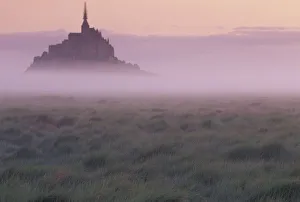 Images Dated 10th May 2011: FRANCE, Normandy Mont St. Michel. Morning Mist
