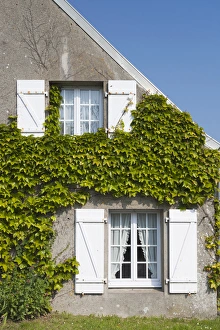 France, Normandy Region, Manche Department, Goury, town building detail
