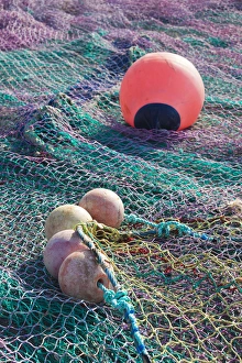 Images Dated 25th May 2012: France, Normandy Region, Manche Department, Granville, port, fishing nets