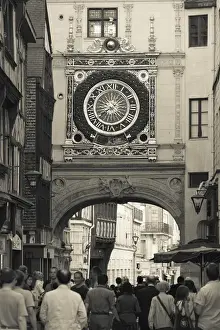France, Normandy Region, Seine-Maritime Department, Rouen, Gros Horloge clock tower