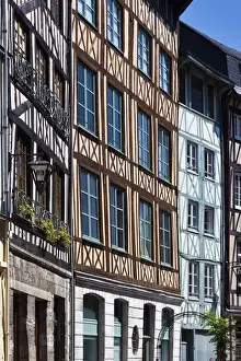 Images Dated 28th May 2012: France, Normandy Region, Seine-Maritime Department, Rouen, half-timbered buildings