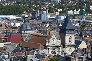 Images Dated 28th May 2012: France, Normandy Region, Seine-Maritime Department, Dieppe, elevated city view with
