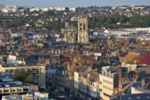 Images Dated 28th May 2012: France, Normandy Region, Seine-Maritime Department, Dieppe, elevated city view with