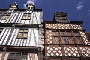 Images Dated 8th June 2011: FRANCE, Normandy Rouen Old Building Details