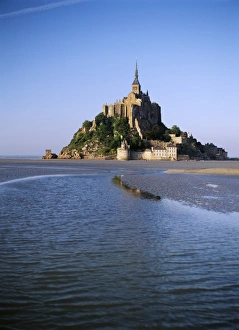 Normandy Prints: France, Normandy, View of Mont Saint-Michel