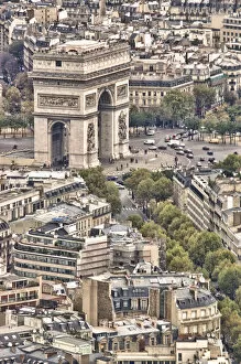 Images Dated 21st October 2005: France, Paris, Arc de Triomphe, view from Eiffel Tower