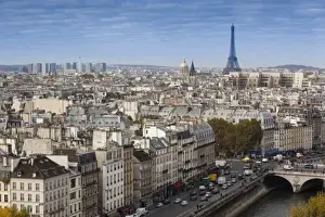 Images Dated 5th November 2010: France, Paris, elevated city view from the Cathedrale Notre Dame cathedral
