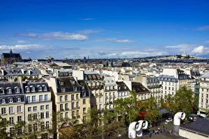 Repetition Prints: France, Paris. Houses facing Beaubourg