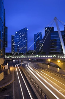 Images Dated 8th November 2010: France, Paris, La Defense Area, modern office buildings, dawn