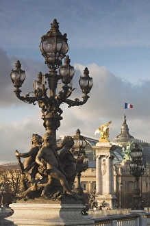 Images Dated 4th November 2010: France, Paris, detail of the Pont Alexandre III bridge