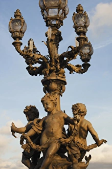Images Dated 4th November 2010: France, Paris, detail of the Pont Alexandre III bridge