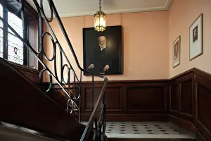 Ile De France Prints: France. Paris. The staircase of Maison de Victor Hugo-Victor Hugo house museum