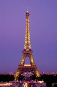 Twilight Prints: France, Paris, Tour Eiffel at dusk