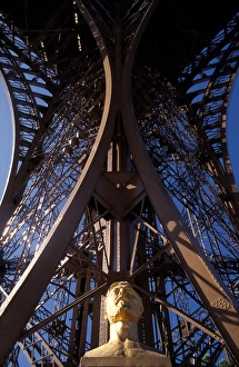 Gustave Eiffel Prints: France, Paris, Tour Eiffel. Gustave Eiffel statue