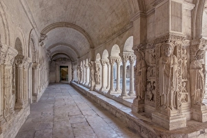 Provence Prints: France, Provence, Arles. Saint Trophime Cloister (Cloitre Saint-Trophime) completed in the 13th century